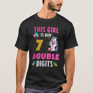It's My 7th Birthday This Girl Is Now 7 Years Old T-Shirt