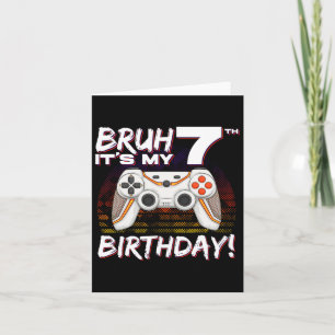 It's My 7th Birthday Video Game 7th Birthday Gamin Card