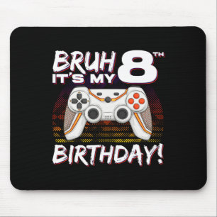 It's My 8th Birthday Video Game 8th Birthday Gamin Mouse Pad