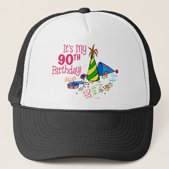 It's My 90th Birthday (Party Hats) Trucker Hat (Front)