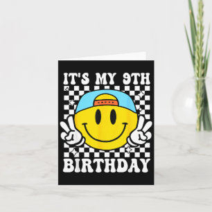 It's My 9th Birthday 9 Years Old Boys Bruh I'm 9 N Card