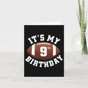 It's My 9th Birthday Boy 9 Year Old Football Playe Card