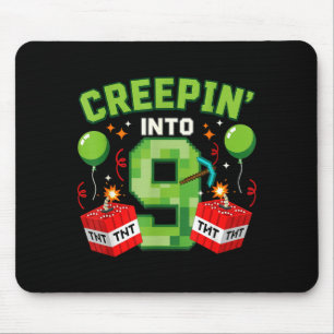 Its My 9th Birthday Boy Gamer Creepin’ Into 9 Game Mouse Pad