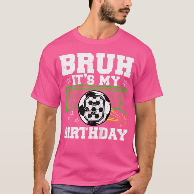 It'S My 9Th Birthday Boy Soccer 9 Years Old T-Shirt (Front)