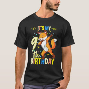 Its My 9th Birthday Dabbing Fox T-Shirt
