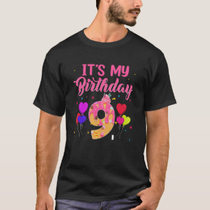 It's My 9th Birthday Ice Cream Sweetie 9 Year Old  T-Shirt