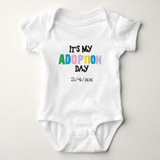 Its my adoption day by ozias baby bodysuit