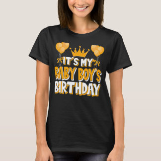 It's My Baby Boy's Birthday Celebration Family Mat T-Shirt