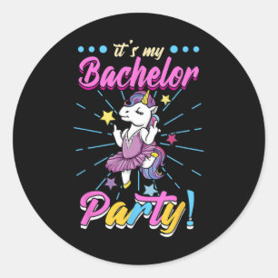 Its My Bachelor Party Groom Classic Round Sticker