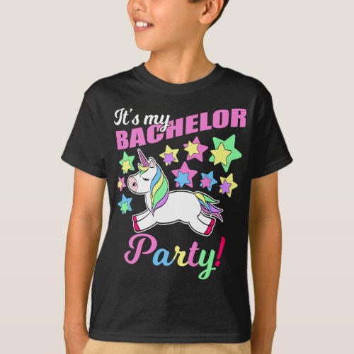 Its My Bachelor Party Unicorn Funny Marriage Party T_Shirt