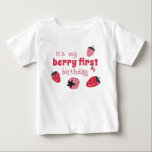 It's My Berry First Birthday T-shirt<br><div class="desc">Have your 1 year old wear this berry first shirt on their birthday! Perfect for photo shoots.</div>
