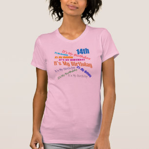 It's My Birthday 14th Birthday Gifts T-Shirt
