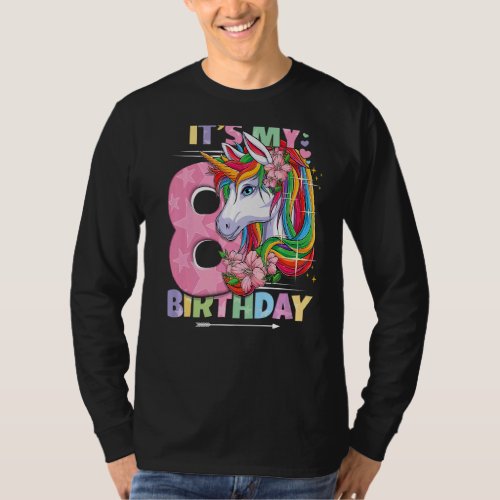 Its My Birthday 8th Birthday Girl 8 Years 2014 Un T_Shirt