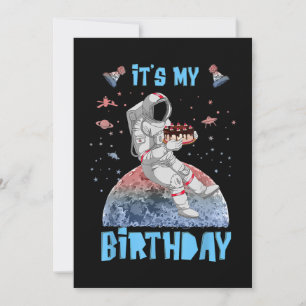 It's My Birthday Astronaut Youth Kids Outer Space  Save The Date