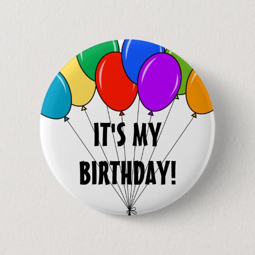 Its my birthday balloons button  Custom badge