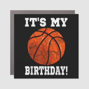 It's My Birthday Basketball Lover Gift Vintage Ret Car Magnet