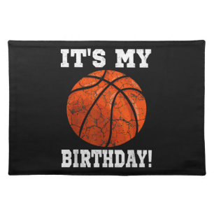 It's My Birthday Basketball Lover Gift Vintage Ret Cloth Placemat