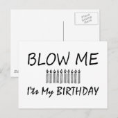 Its My Birthday Blow Me Postcard | Zazzle