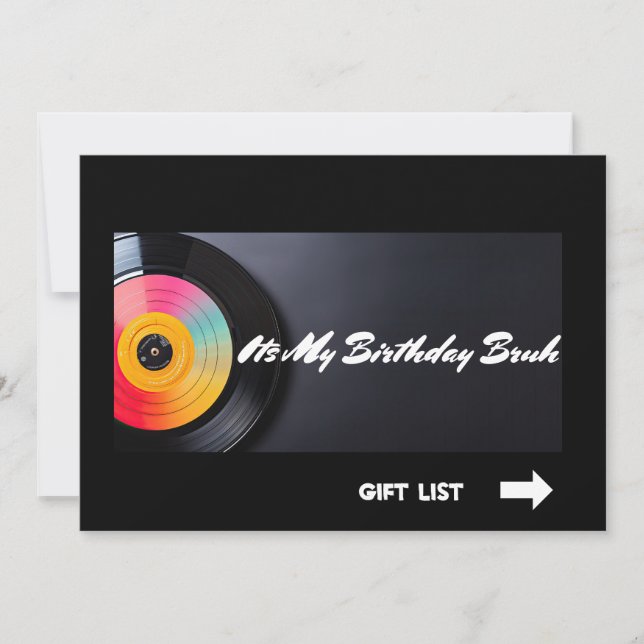 Its my birthday Bruh Invitation (Front)