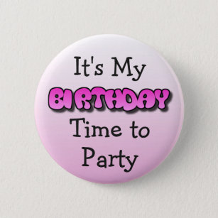 Party Time Skate Themed Button - It's My Birthday!: Rebecca's Toys