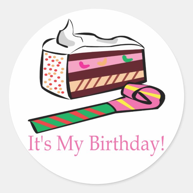 Its My Birthday Classic Round Sticker (Front)