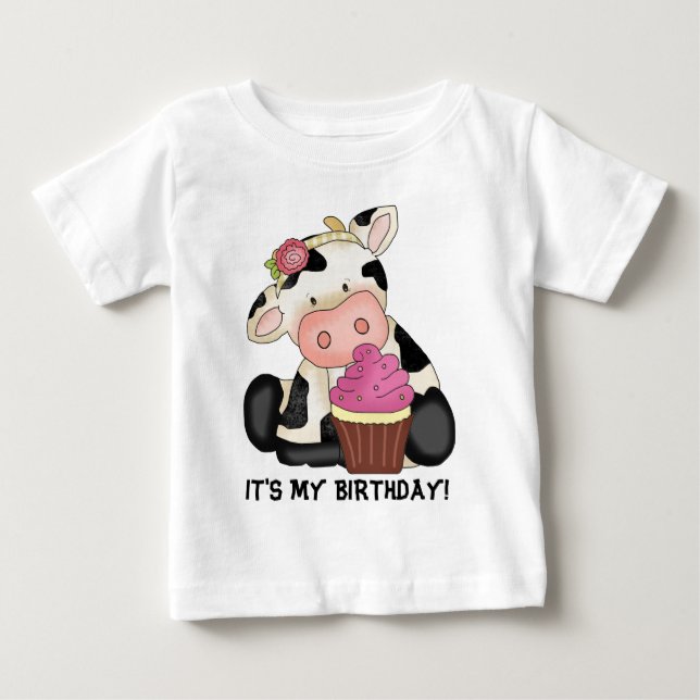 It's My Birthday Cow T-shirt (Front)