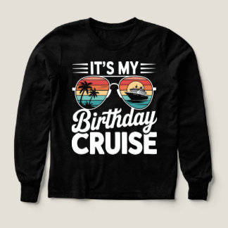 It's My Birthday Cruise Retro Sunglasses Tri-Blend Shirts