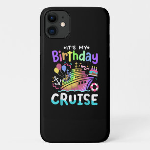 It's My Birthday Cruise Tie Dye Vacation Trip iPhone 11 Case