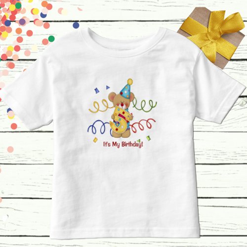 Its My Birthday Cute Bear Age 5 Toddler T_shirt
