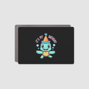 It's My Birthday Cute Sea Turtle Ocean Birthday Pa Car Magnet