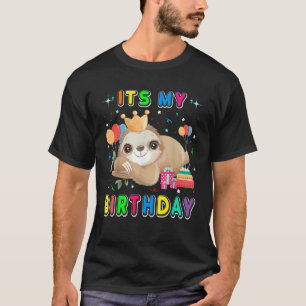 Its My Birthday Cute Sloth Birthday Party Costumes T-Shirt