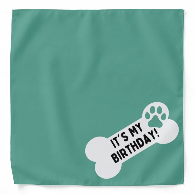 It's My Birthday Dog Bandana (Front)