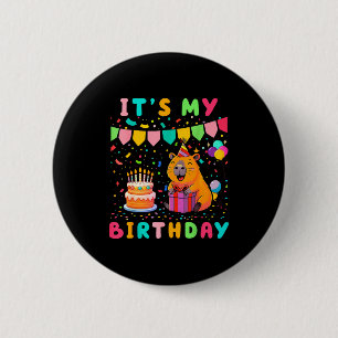 Its My Birthday Girls Capybara Lovers Birthday Par Button