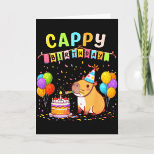 Its My Birthday Girls Capybara Lovers Birthday Par Card