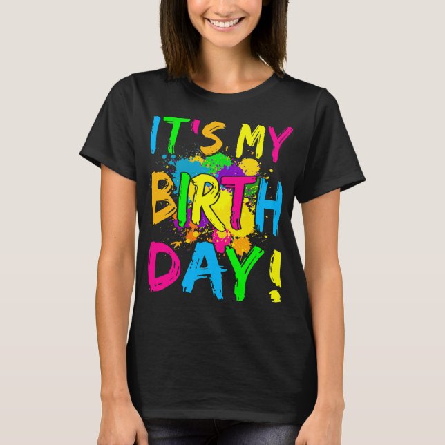 It's My Birthday Glow Party 80s Costume T-Shirt (Front)