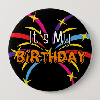 It's My Birthday Jumbo Streamers Button