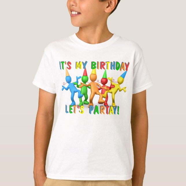 It's My Birthday! Let's Partay! T-Shirt (Front)
