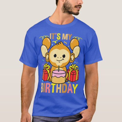 Its My Birthday Monkey Lover  T_Shirt