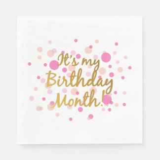 It's My Birthday Month Napkin
