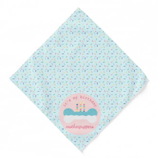 Its My Birthday Motherpuppers Dog Bone Cake Bandana