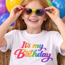 It's my Birthday multi colored rainbow T-Shirt