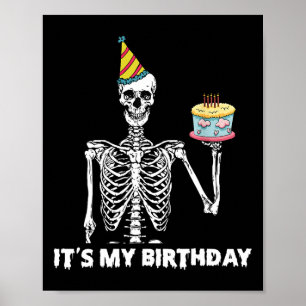 It's My Birthday Party Happy Halloween Birthday Poster