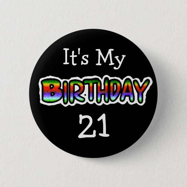 It's My Birthday Personalized Button (Front)