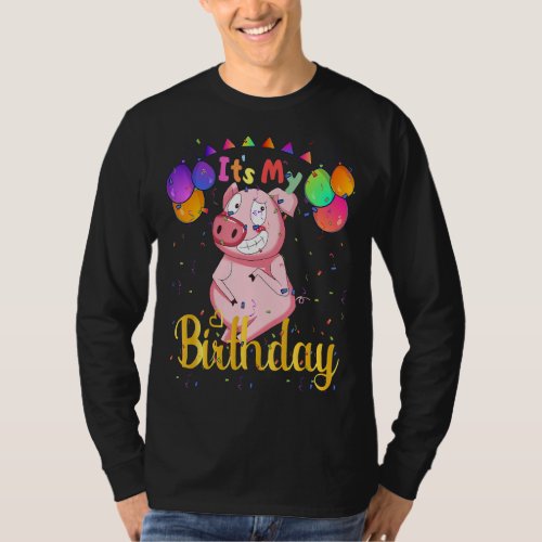 Its My Birthday Piglet WomenGirls Happy Birthday T_Shirt