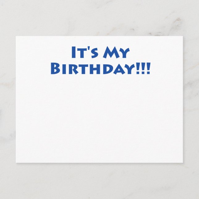 It's My Birthday! Postcard (Front)