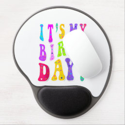 It&#39;s My Birthday Retro Groovy For Girls  Gel Mouse Pad