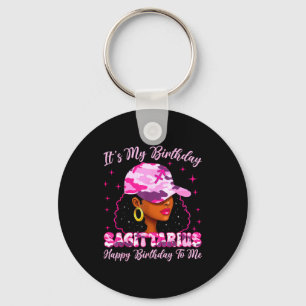 It's My Birthday Sagittarius Black Woman Nk Camo  Keychain
