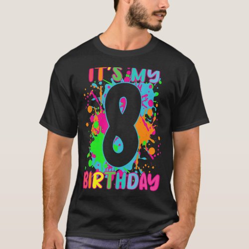 Its My Birthday Shirt 8 years old Boys Girl Rainbo