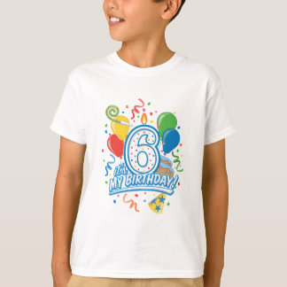 It's My Birthday! Six Years Old Boy's Tee