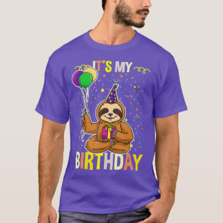 Its My Birthday Sloth Animal T-Shirt